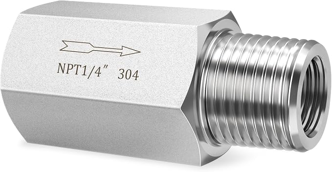 ChillWaves 304 Stainless Steel In-Line Siamese Check Valve 1/4" NPT Male x 1/4" by VisittheCHILLWAVES