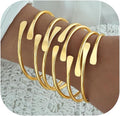 ÌF ME Gold Bangle Bracelets for Women, Indian Bangles Stackable Set, Multi Layer Textured 14K Gold Plated Chunky Bracelets Boho Jewelrys Set