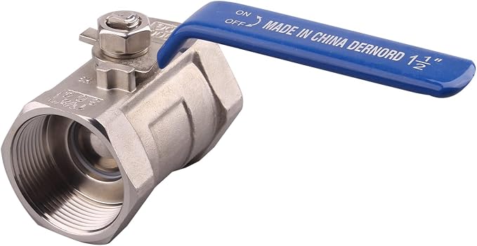 DERNORD Stainless Steel Ball Valve 1PC Type 1.5 Inch NPT Standard Port - Image 6