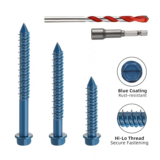 1/4" x 2-1/4" Concrete Screws, for Masonry, Brick or Stucco - Image 3