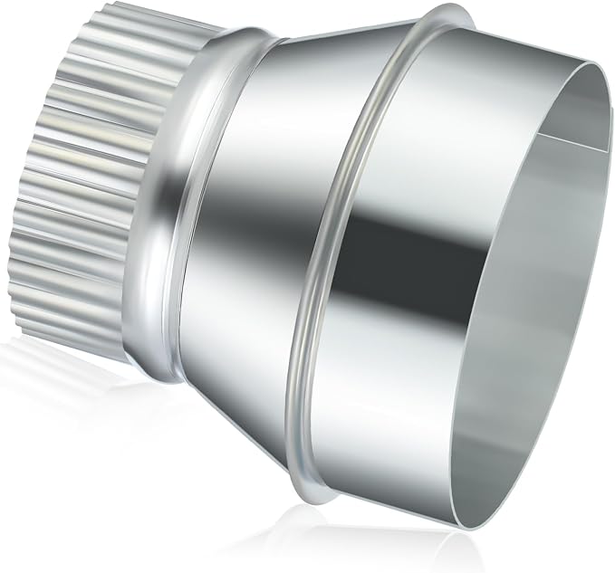 1 Pcs 4 Inch to 3 Inch Duct Reducer Increaser | Galvanized Steel Air Duct by Otoolling