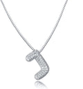 SKQIR Diamond Initial Letter Necklace for Women Bubble Gold Plated Puffy Balloon Alphabet Crystal Zircon Pendant Name Necklace Dainty Charms Trendy Jewelry Gift for Women