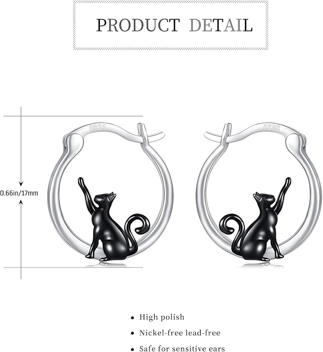 JUSTKIDSTOY Hypoallergenic Panda/Unicorn/Hummingbird/Dolphin Hoop Earrings for Women 925 Sterling Silver Animal Huggie Hoop Earrings Jewelry Gifts for Sensitive Ears