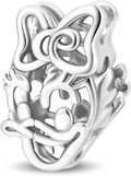 LIGHTDOG 925 Sterling Silver Charm fits Pandora Charm Bracelet Necklaces Pendant Bead Charms Jewelry Gift for Women Family Friends