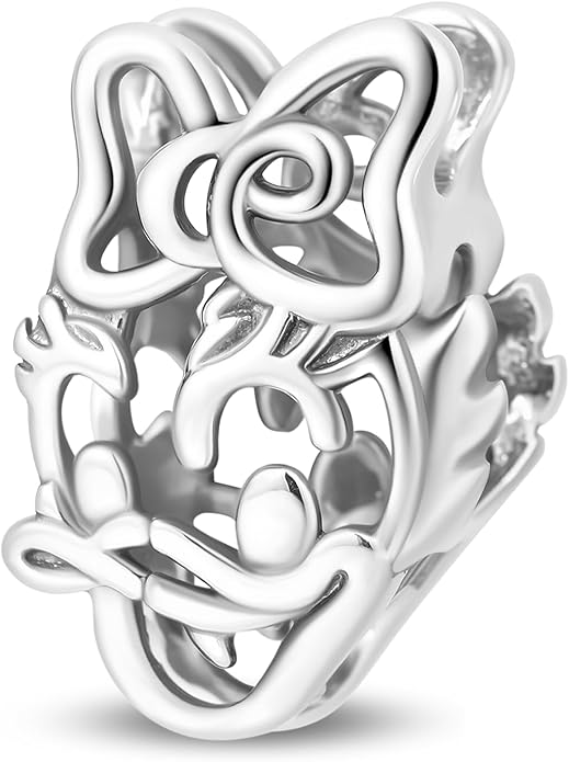 LIGHTDOG 925 Sterling Silver Charm fits Pandora Charm Bracelet Necklaces Pendant Bead Charms Jewelry Gift for Women Family Friends