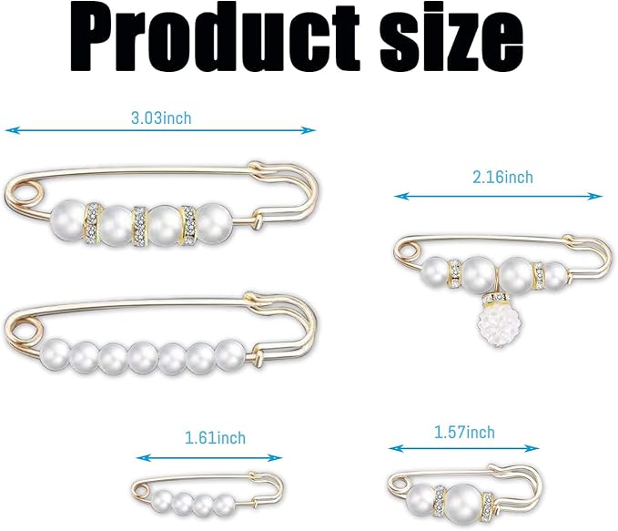Fashion Pearl Brooch, Sweater Shawl Pearl Pin, Elegant and Fashionable, Enhance your Temperament, Suitable for a Variety of Occasions to Wear (White)