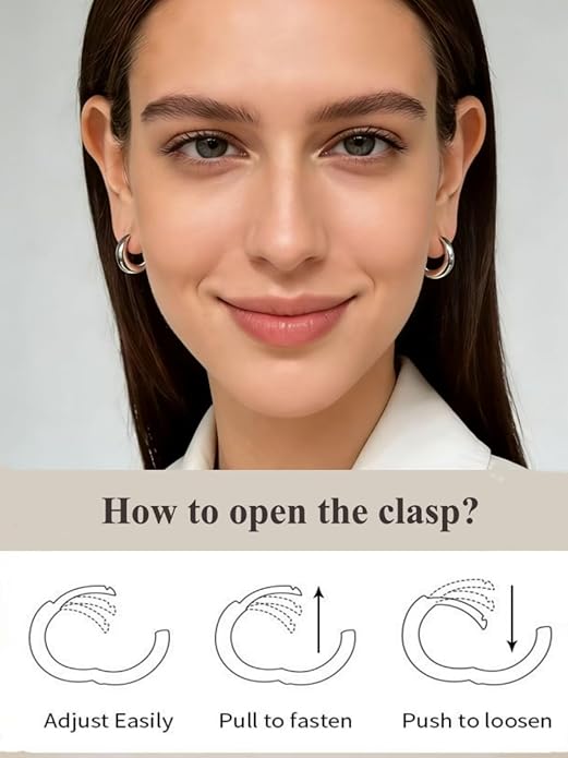 Chunky Small Hoop Earrings for Women 14mm/16mm/19mm Stainless Steel Huggie Earrings Everyday Jewelry Gift for Wife Mom, with Gift Box