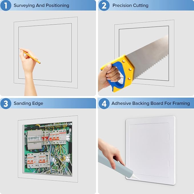 12"x12" Plastic Access Panel, Drywall Access Door White 2 Pack - Image 5