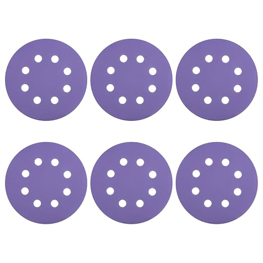 HARFINGTON 15Pcs 5Inch Sanding Disc 8 Hole 1500Grit Purple Aluminum Oxide | by HARFINGTON