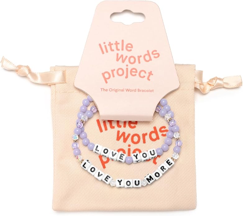 Little Words Project Mother's Day Gifts, The Original Word Bracelet, Made with Colorful Beads and Plated Brass Hardware, Handcrafted Design & Positive Message