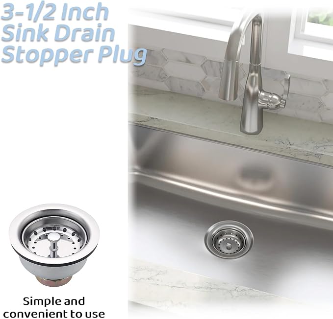 Kitchen Sink Basket for Moen 22036 Collection, 3-1/2 Inch Sink Drain Stopper - Image 6
