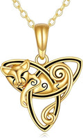 KECHO 14K Gold Animal Pendant Necklace - Dainty Zodiac & Pet Inspired Charm Necklace for Women - 16+1+1"