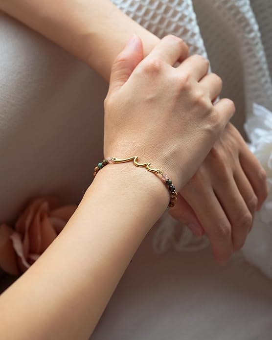 Tarsus Wave Bracelet, The Waves of Life We've been Through, Unique Gifts for Birthday, Valentine’s Day, Christmas, Meaningful Gifts for Friends Sister Daughter Niece...