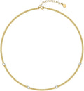 Natural Freshwater Baroque Pearl Necklace 14K Gold Plated Dainty Choker Necklace for Women Girls Snake Chain/Cuban Link/Paperclip/Ball Beaded Chain/Tennis Chain Fashion Jewelry for Gift