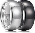 King Will Tungsten Carbide Wedding Band for Men Women Promise Rings for Couples Domed High Polish