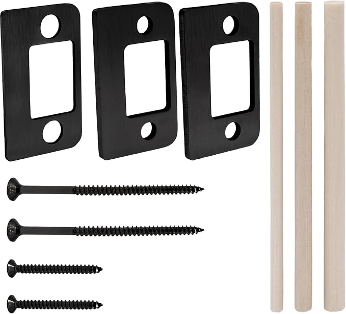 Door Strike Shim Plates 3 Pcs, Stainless Steel Spacers, Stainless Steel Rust by HARSKIYER
