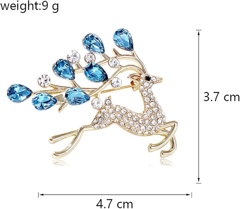 Christmas JOY Brooches Pin for Women, Santa Candy Cane Brooch Christmas Gift Jewelry Wreath Reindeer，Christmas Deer Butterfly Elk Crystal Pins