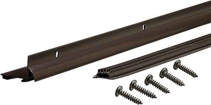 MD Building Aluminum L-Shape Under Door Seal, 48in | Vinyl Seal Insert - Image 2