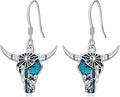 Western Earrings for Women 925 Sterling Silver Turquoise Western Country Dangle Drop Earrings Country Jewelry Gifts for Cowgirl Cowboy
