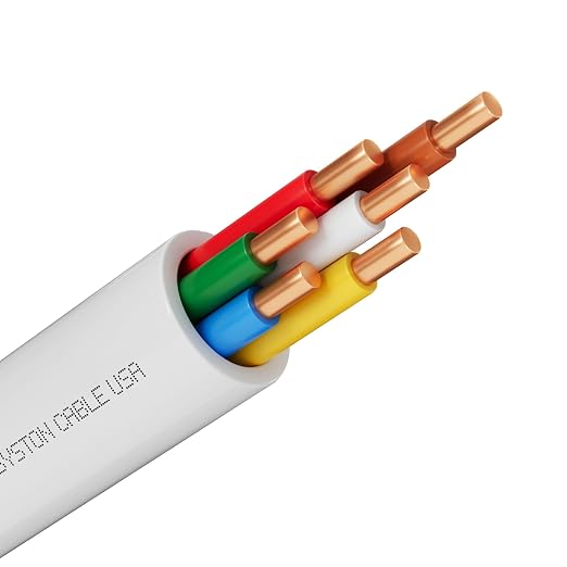 Syston 18/6 Thermostat Doorbell HVAC Heating Control Cable Wire, 100% Solid by SystonCableTechnology