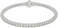 Lab Grown Diamond Tennis Bracelet for women| 7 Inches Real 10K White Gold 2 & 3 Carat Bracelet | Dazzling Diamond Jewelry Gift for Women