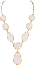 Bocar Bubble Chunky Necklace Alloy Necklace Resin Statement Pendant Necklace for Women