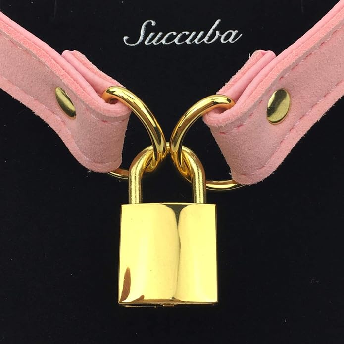 Succuba Padlock Collar Necklace Lolita Collar Cat Kitty Velvet Necklace
