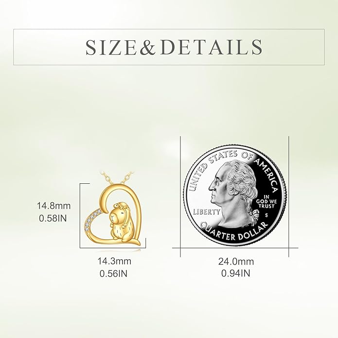 KECHO 14K Gold Animal Pendant Necklace - Dainty Zodiac & Pet Inspired Charm Necklace for Women - 16+1+1"