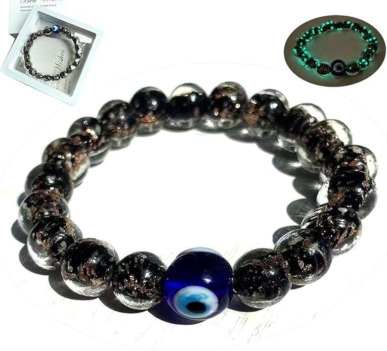 Handmade Glow-in-the-Dark Beaded Bracelet, Luminous Wrist Accessory, Fashion Bracelet for Women, Ideal Gift for Night Events, Parties & Birthdays