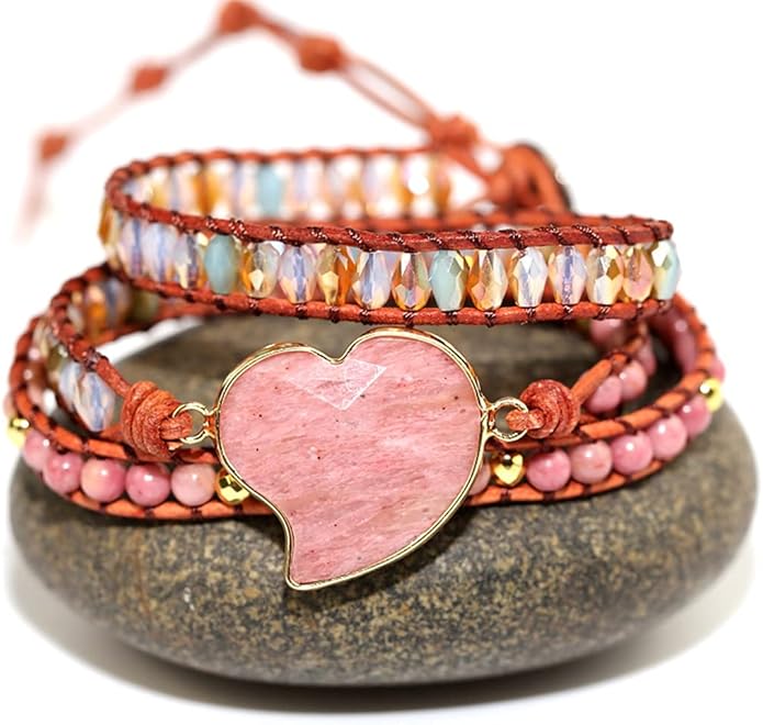 ZOSOJONA Women Wrap Bracelets Boho Natural Stone Jasper Turquoises Strand Bracelet Jewelry Collection