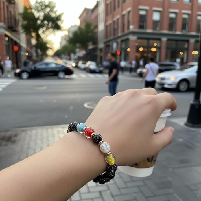 Handmade Glow-in-the-Dark Beaded Bracelet, Luminous Wrist Accessory, Fashion Bracelet for Women, Ideal Gift for Night Events, Parties & Birthdays