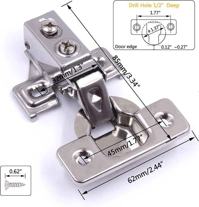 40 Pack Soft Close Cabinet Door Hinges - Image 4