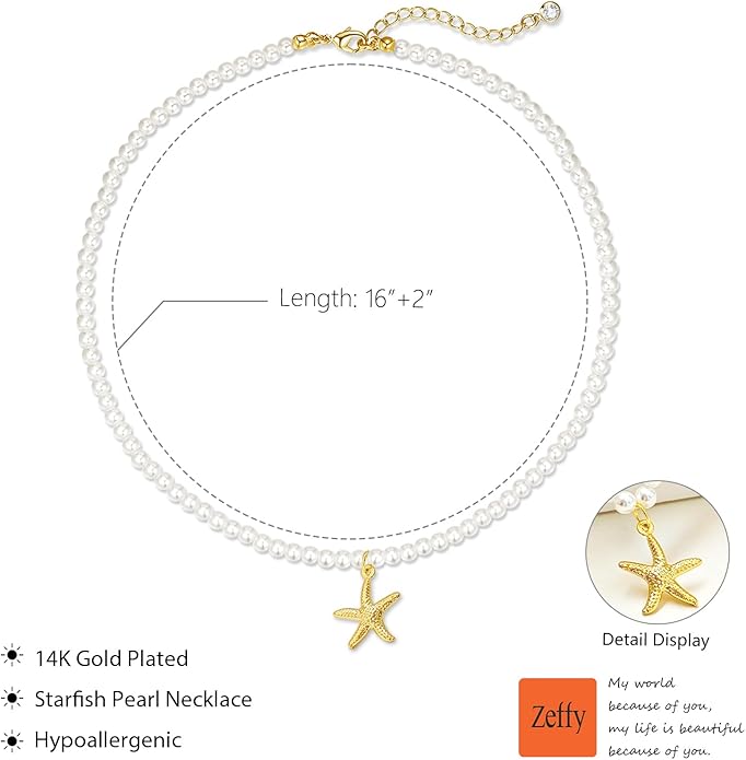 Zeffy Pearl Necklace 4MM/6MM/8MM Dainty Round Imitation Pearl Choker Necklace Wedding Pearl Necklace Delicate Jewelry for Women Simple Bridesmaid Jewelry Gifts