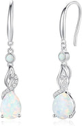 FANCIME Teardrop Dangle Drop Earrings 925 Sterling Silver Pear Gemstone Birthstone Earring Fine Jewelry Birthday Gifts for Women
