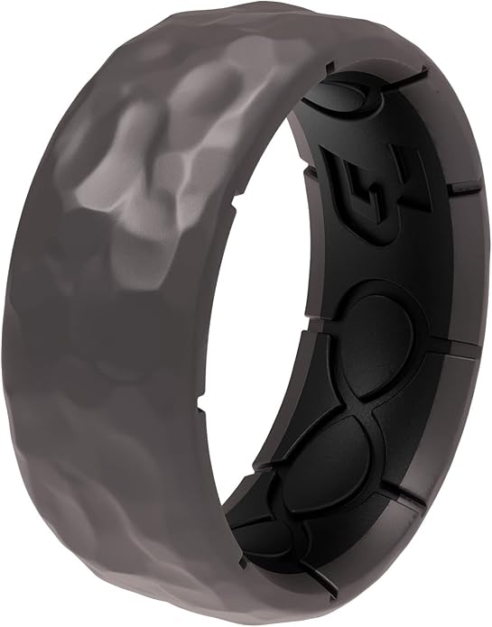 Groove Life Zeus Anti Stretch Silicone Ring Breathable Silicone Rings for Him and Her, Unique Design, Comfort Fit Ring