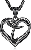 INFUSEU Unique Initial Necklaces for Women Girls Small Heart Letter Jewelry, Meaningful Personalized Gifts