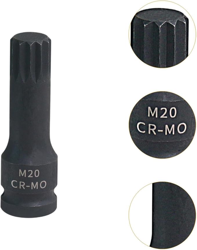 Bit Sockets Adapter Metric Drive Steel Anti Slip Impact Resistant Lengthen - Image 3