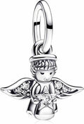 Cute Fashion Heart Charms,S925 Sterling Silver Charm,Bead for Bracelets and Necklaces,For Women Jewelry Present