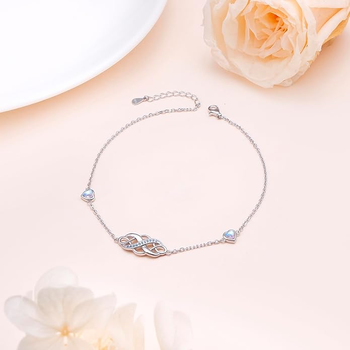 S925 Sterling Silver Anklets Adjustable Beach Foot Ankle Bracelet Jewelry Gifts For Women Girls