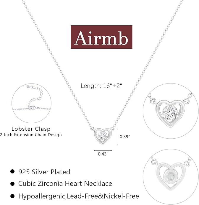 Cute Heart Necklace for Women Gold/Silver Plated Heart Pendant Choker Necklaces Tendy Love Heart Chain Necklace Dainty Gold/Silver Necklace Jewelry Gifts for Women