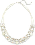 Noessla Beaded Statement Necklaces for Women Layered Chunky Bead Necklace Fashion Costume Jewelry Gifts for Mom