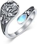 Dorunmo Spoon Ring 925 Sterling Silver Vintage Antique Spoon Rings Adjustable Size 8 Thumb Rings Western Jewelry Gifts for Women