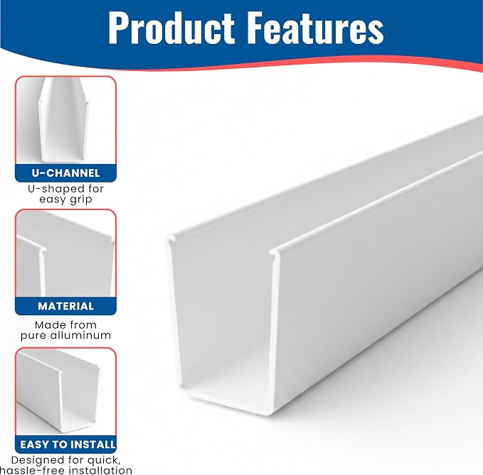 KC Hardware Aluminum U Channel Top Sliding Screen Door Track Replacement - Image 2