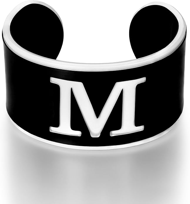 LILIE&WHITE Acrylic Monogram Resin Bracelet for Women Trendy Acrylic Statement Bracelets Jewelry Gift
