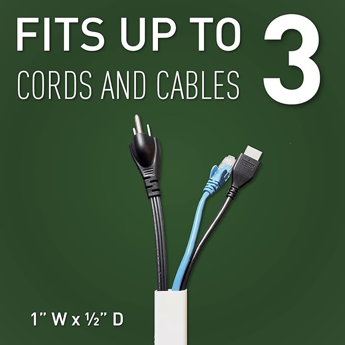 C2G/Cables to Go 16318 Wiremold CordMate II Kit | Cord Hider, On Wall, Self - Image 3