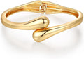Chunky Gold Bangle Bracelets for Women Trendy 14K Gold Plated Cuff Bracelets Stack, Dainty Bracelet Sets Fashion Jewelry Gift