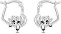 Hypoallergenic Earrings Rabbit Tiger Teddy Koala Puppy Panther Peacock Earrings Sterling Silver Animal Hug Hoop Earrings Jewelry Mothers Day Graduation Birthday Gifts for Women