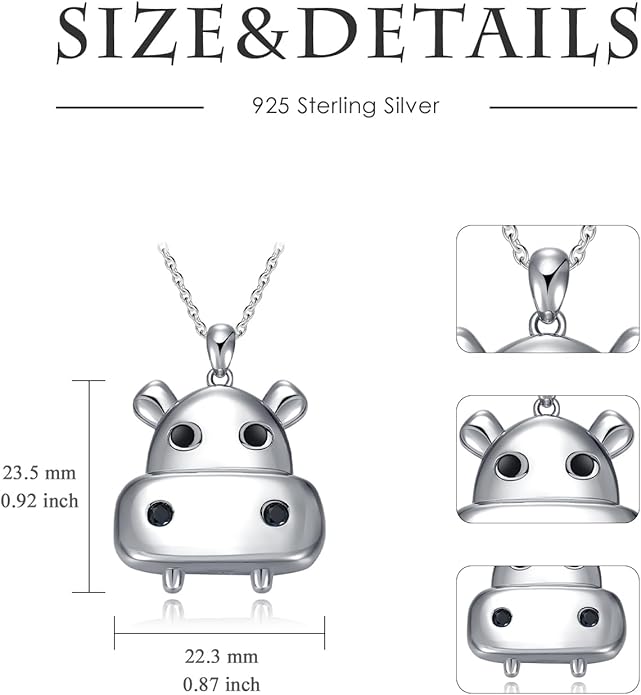 Animal Necklace for Women Necklace 925 Sterling Silver Cute Animal Pendant Necklaces Jewelry Gifts