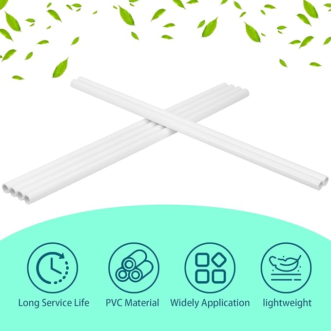6Pcs 3/4 Inch PVC Pipe 34" Long Sch40 Industrial Pipes - Image 4