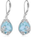 POPLYKE Celtic Filigree Teardrop Drop Dangle Earrings Sterling Silver Leverback Earrings Jewelry for Women